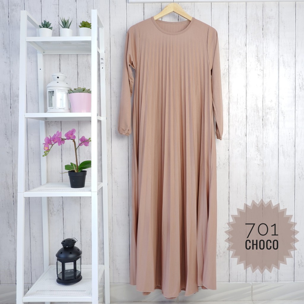 GAMIS PLISKET 701 MAXY DRESS PLISKET TERUSAN PRISKET PLEATED DRESS PLISKET MAYUNG FLOWY