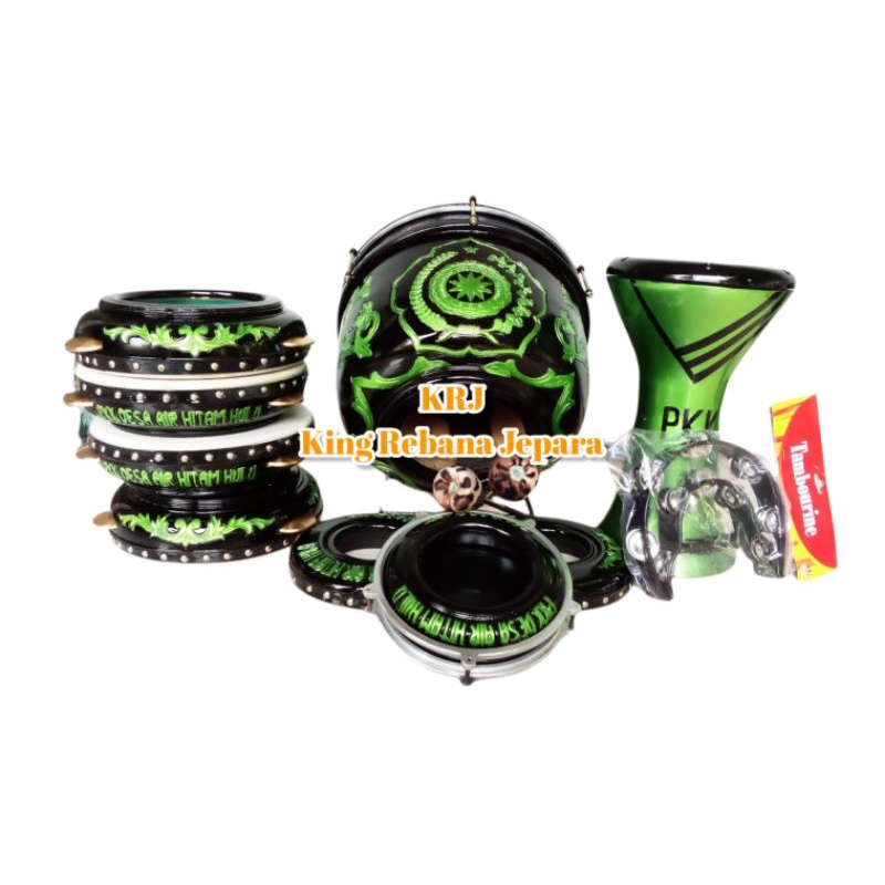 alat Hadroh/rebana 1 set ukir minimalis&logo produksi Jepara