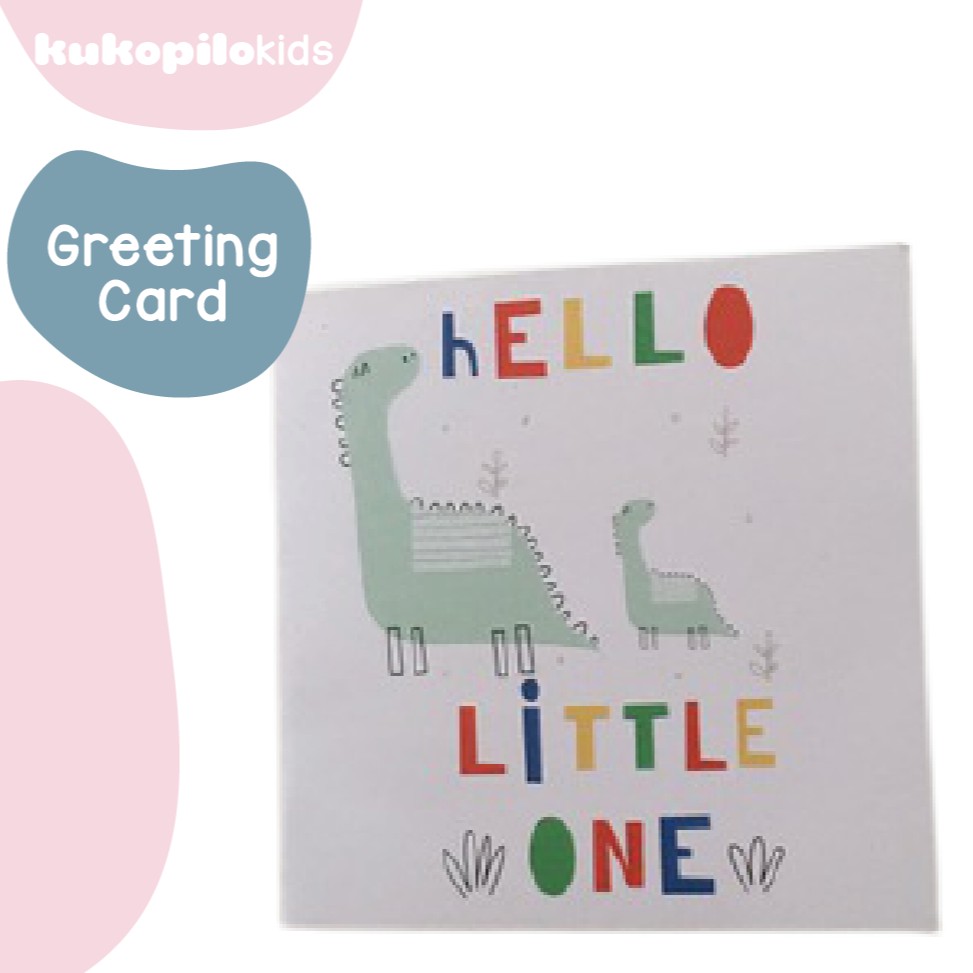 Kartu Ucapan Greeting Card Bayi Newborn Hello Little One Untuk Kado Hampers Perlengkapan Bayi Baru Lahir Kukopilokids