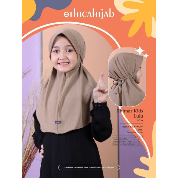 [READY] ETHICA KHIMAR KIDS LULU BLACK BLUE DUSTY PINK DLL