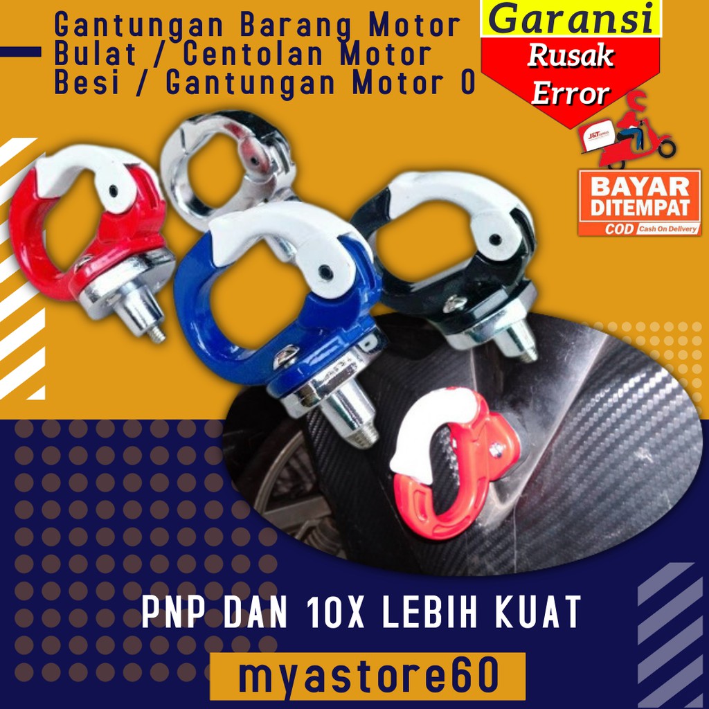 Gantungan Cantolan Cangkolan Barang Motor Bulat Bunder Centolan Motor Besi Gantungan Motor O Variasi