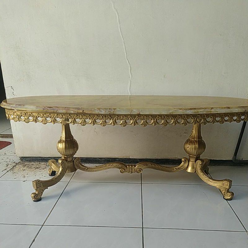 meja marmer antik