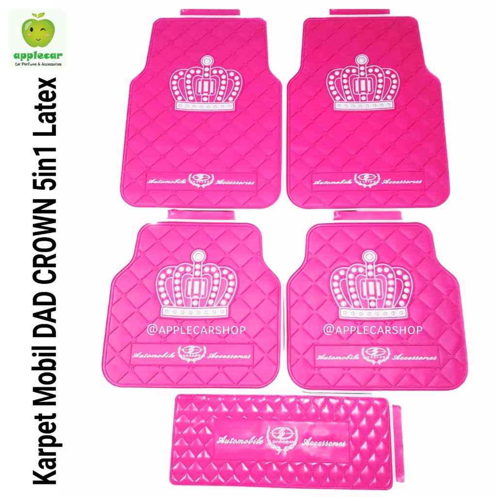 Karpet alas kaki mobil Dad crown pink