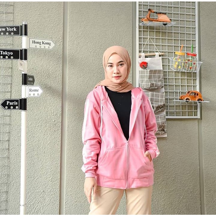 Sweater Wanita/Pria Termurah Berkualitas - Adio list Zipper