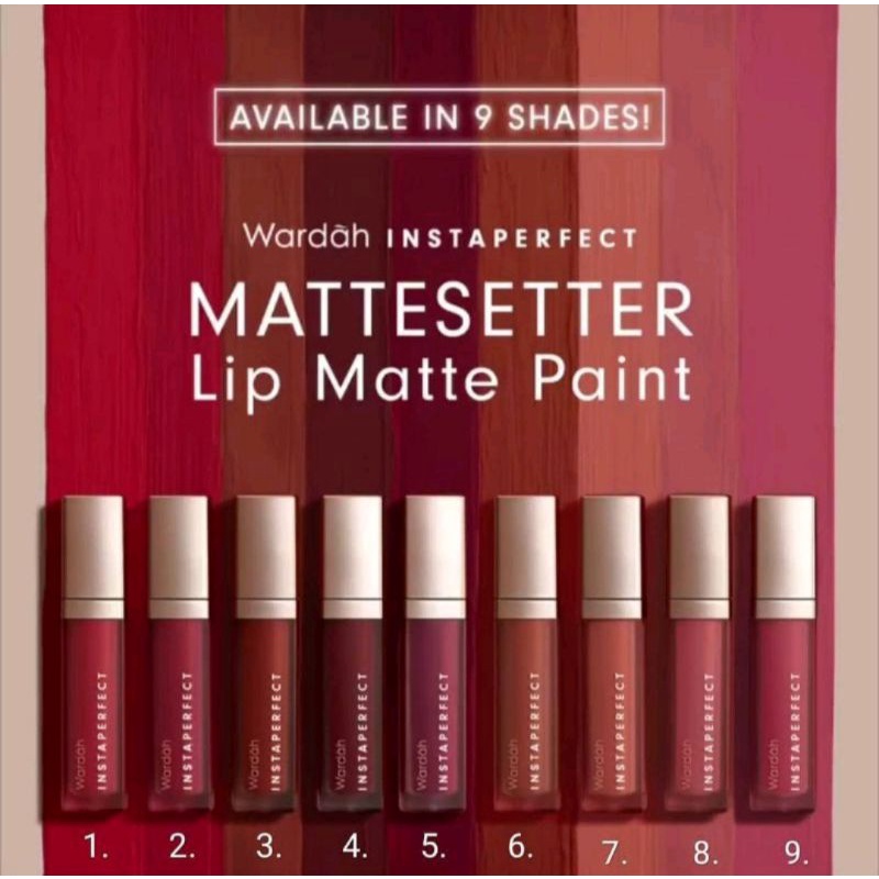 wardah INSTAPERFECT mettesetter lip mette paint | WARDAH LIP CREAM |