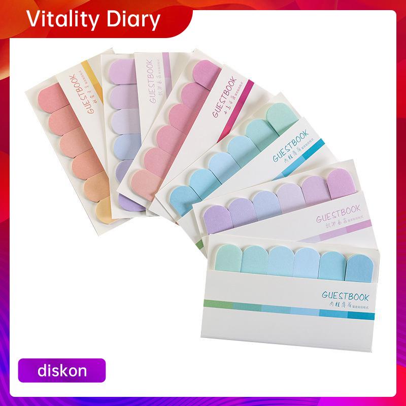 

【COD❤️】Lucu Kreatif Enam Warna Sticker Notes Siswa Belajar Gradien Catatan Stiker Indeks VDY