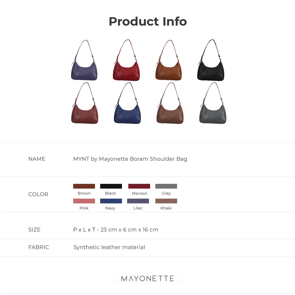 MYNT by Mayonette Boram Shoulder Bag Croco Vintage Bag Tas Wanita Terbaru 2021-5