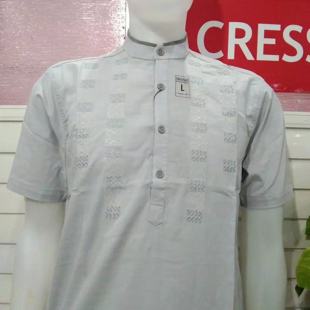 gos CRESSIDA KOKO/TAQWA Pakaian Pria Atasan Baju Muslim Kemeja Hem Reguler Original Lengan Pendek