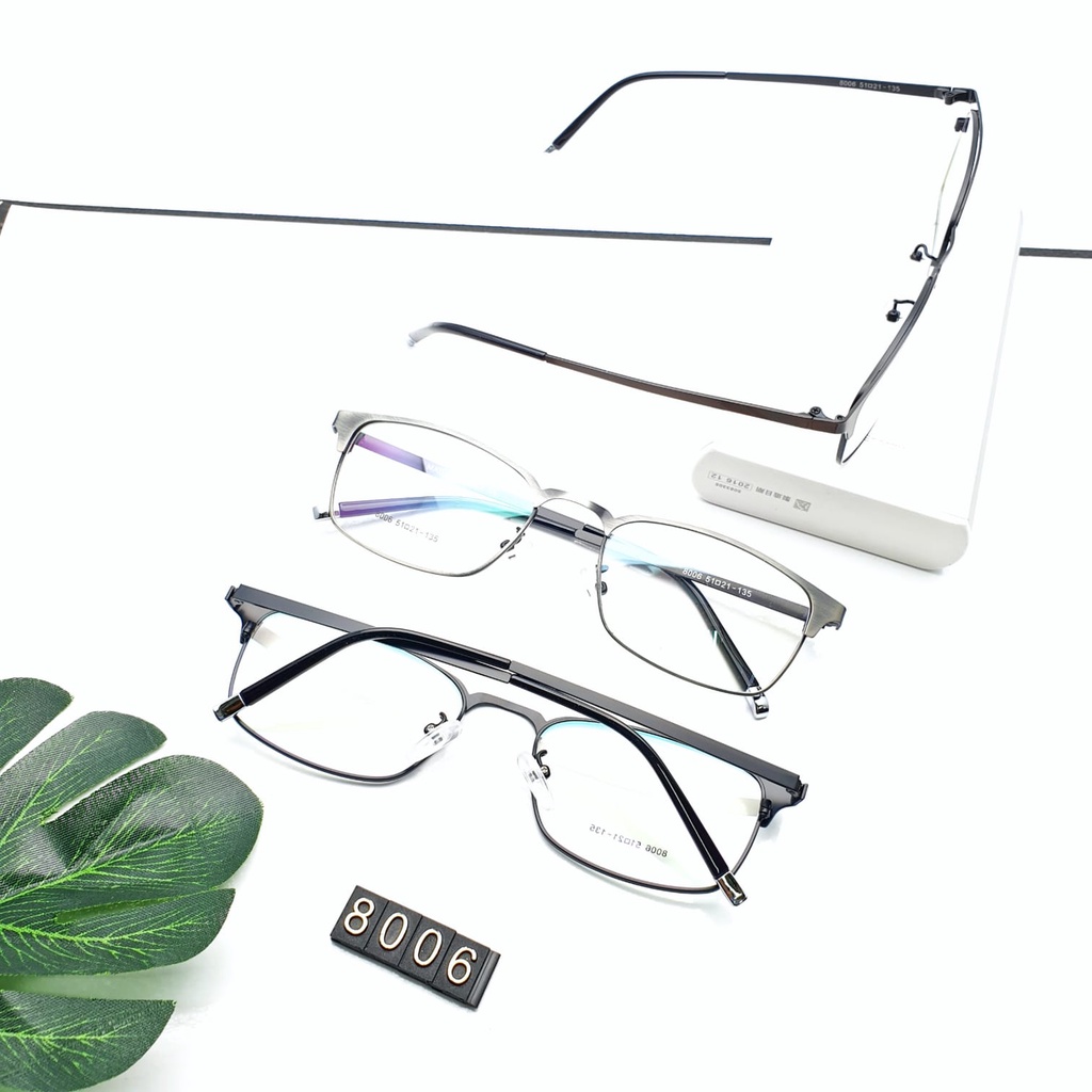 KACAMATA FASHION NORMAL CEWEK/COWOK 8006/FRAME KACAMATA/KACAMATA BENING NORMAL