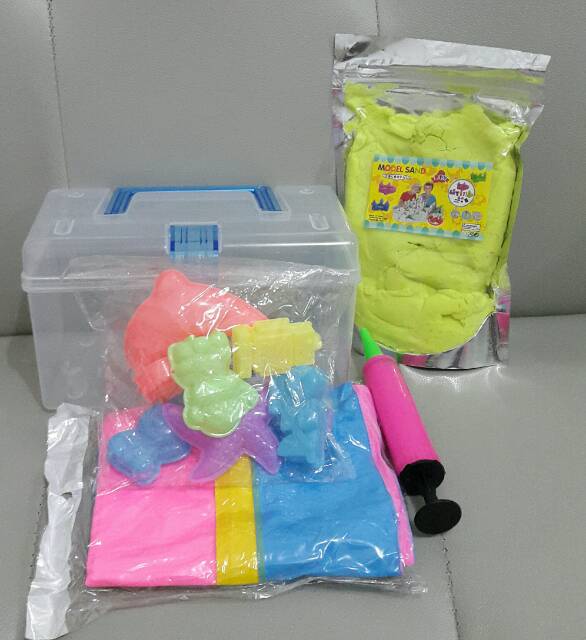 PROMO MURAH!! Paket Box Hemat Pasir Ajaib Magic Amazing Sand Mainan Edukasi Anak