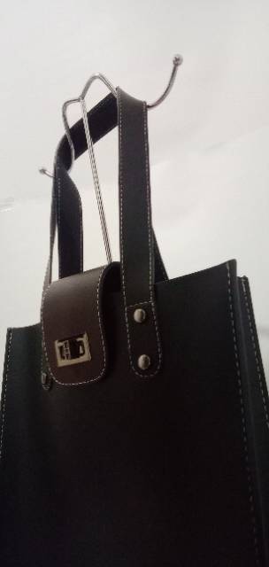 Totebag wanita aesthentic wanita pria kuliah polos kulit sintetis premium custom