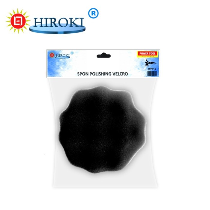 Hiroki Spon Busa 5 Inch Velcro Gelombang Polisher Poles Wax Body Mobil