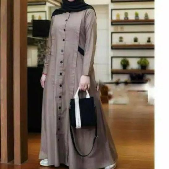 Murah Semua gamis toyobo ninos 005/gamis polos cantik terbaru terlaris/gamis elfath µ