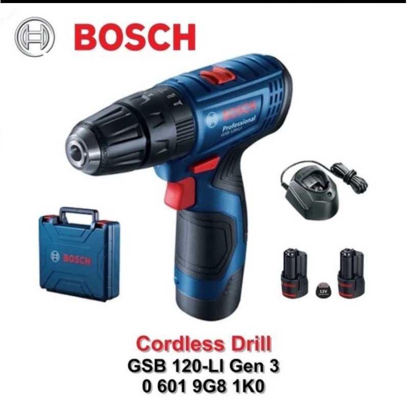 Bor tembok, besi, kayu GSB 120-Li gen3 cordless bosch