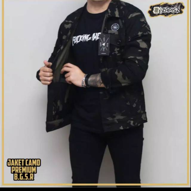Jaket camo kemeja