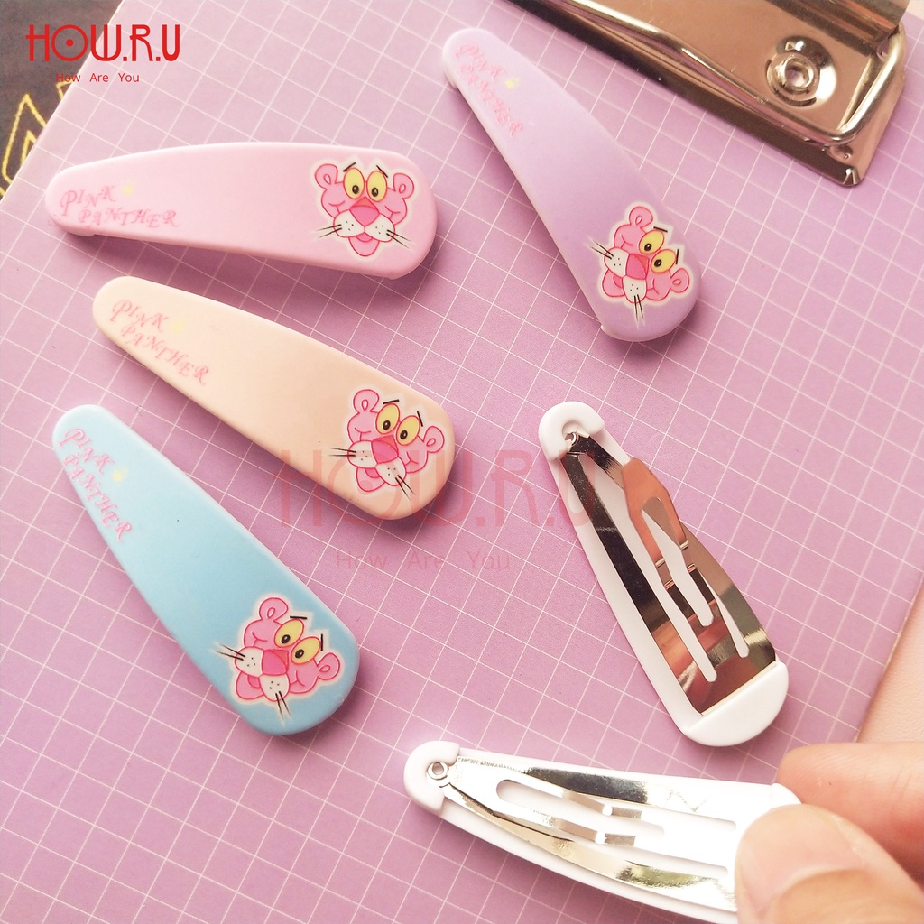 HOW.R.U | 7cm - Klip Rambut / Hair Clip Penahan Poni Colorful Dapat 2pcs