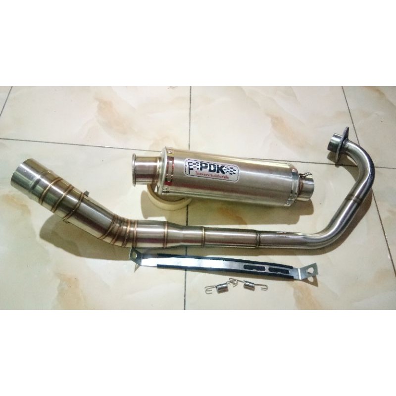 knalpot pdk  bulat cincin leher fu paten tinggal pasang saja