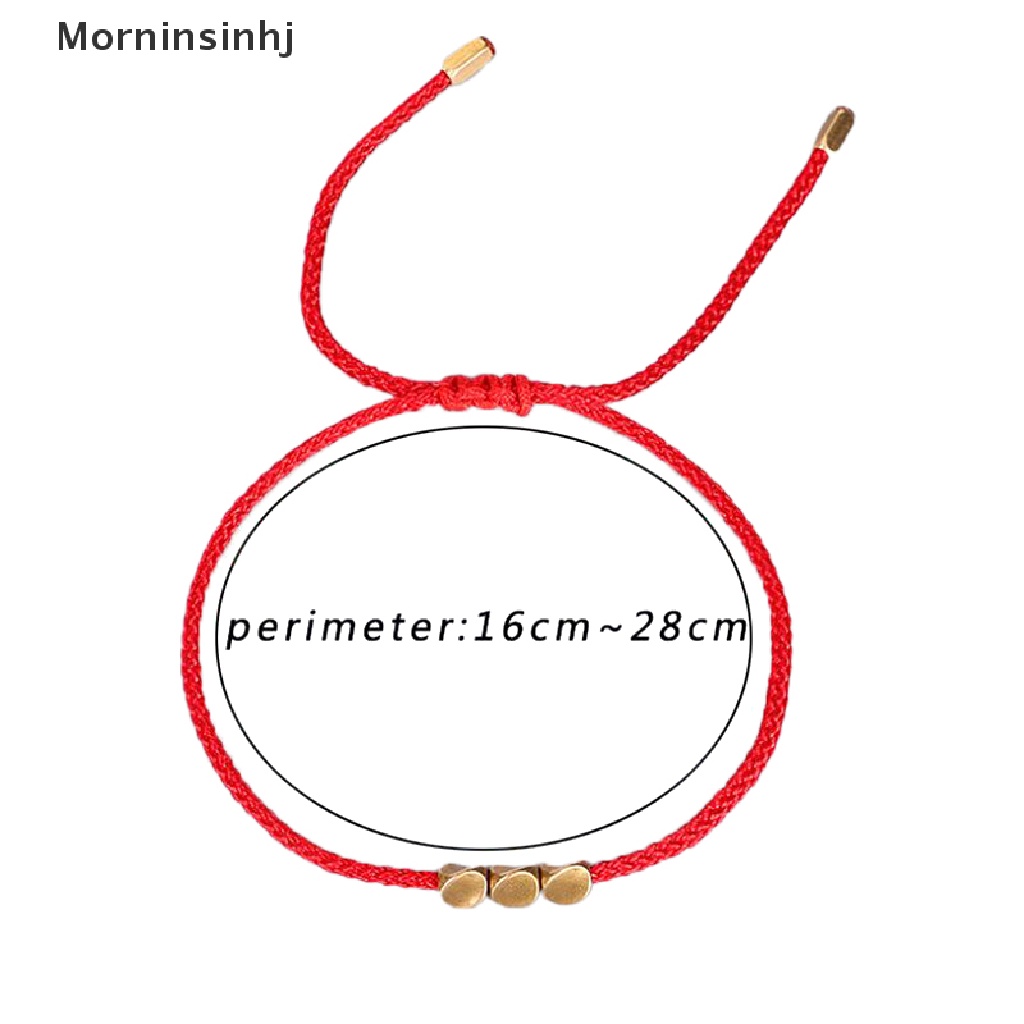 Mornin Tibet Jalinan Rajut Manik-Manik Tembaga Gelang Tali Keberuntungan Bangle Perhiasan Pasangan id