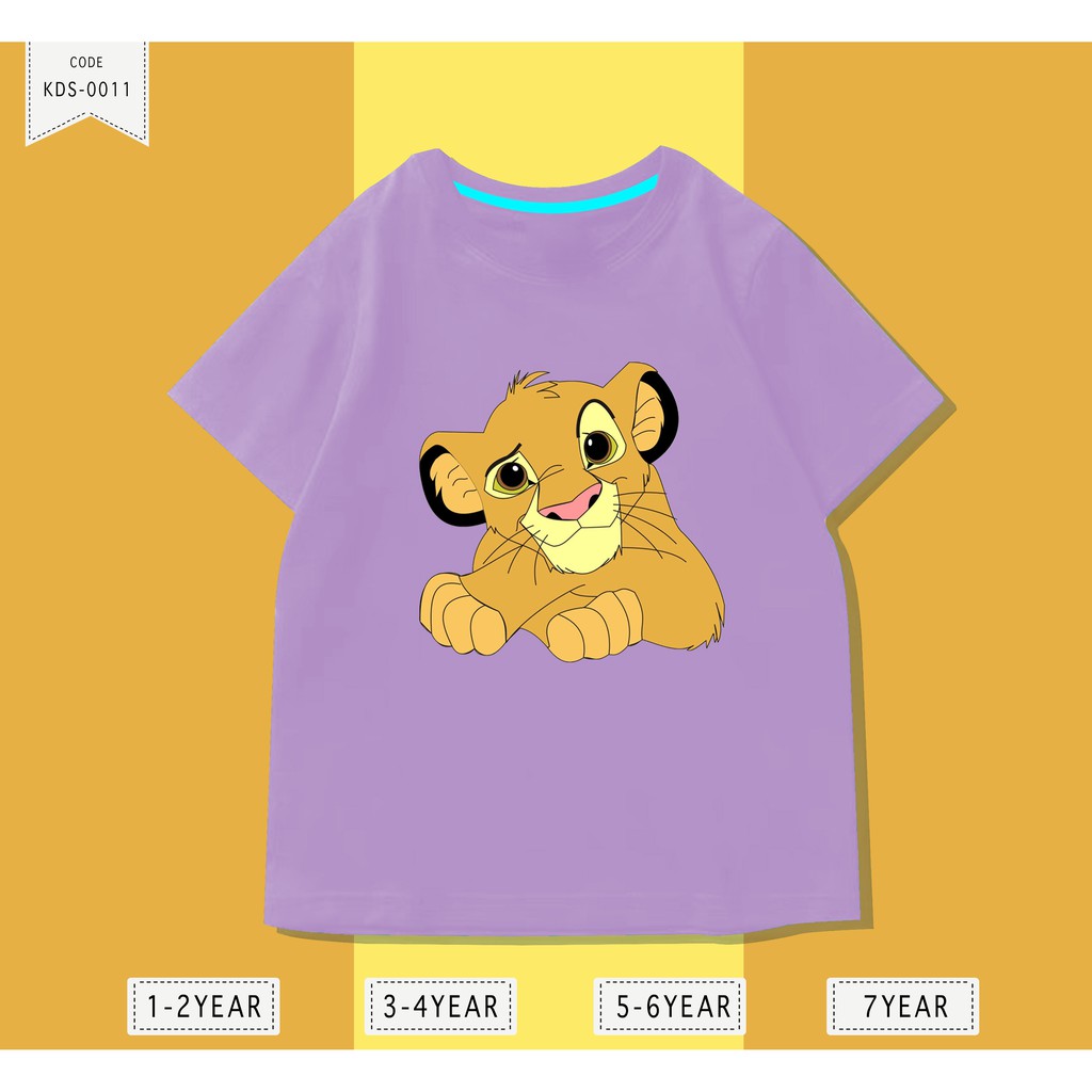Baju Anak Raja Singa / Kaos Distro DTF Anak Laki Laki dan Perempuan / Unisex / Motif Kartun