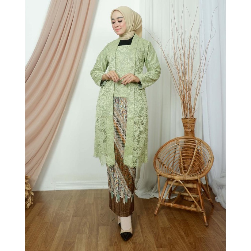 Kebaya Tunik Kutu Baru Brokat Modern / Kebaya Wisuda / Kebaya Lamaran / Kebaya Pesta / Kebaya Brukat / Kebaya Kondangan / Setelan Kebaya Brukat Tradisional