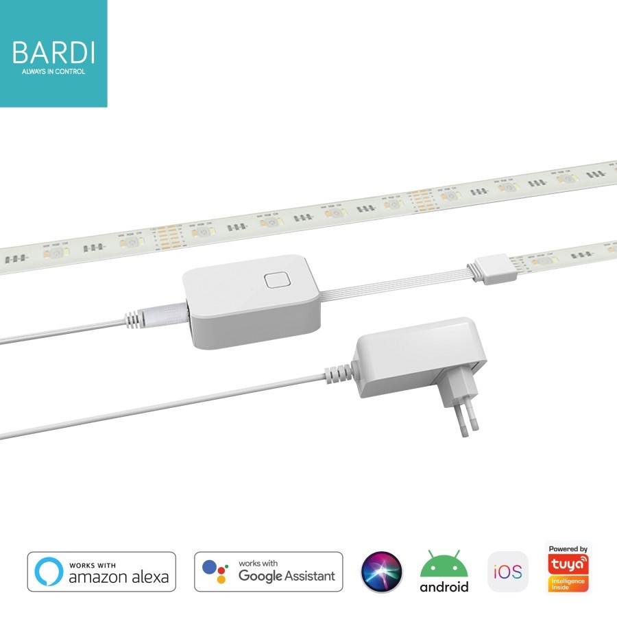 BARDI Smart Adaptor untuk LED strip 4 Meter 1A RGB Home Automation Wireless