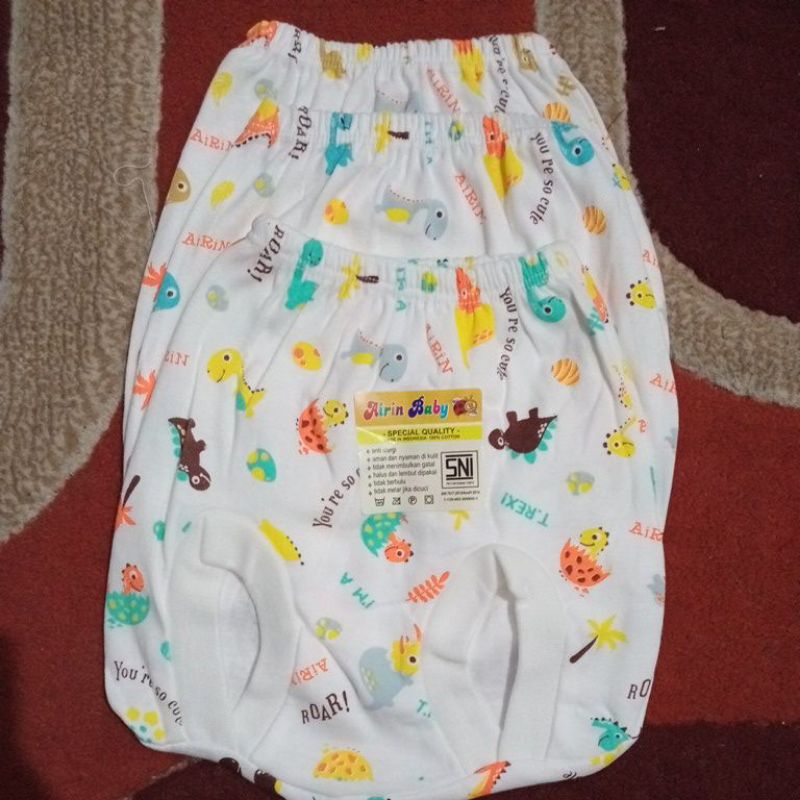 AIRIN 3PC CELANA BAYI MODEL KACAMATA PRINT BAHAN LEMBUT &amp;SNI