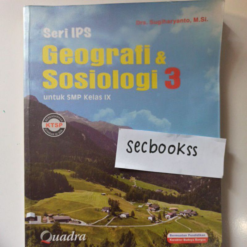 

seri ips geografi&sosiologi 3 untuk smp kelas ix