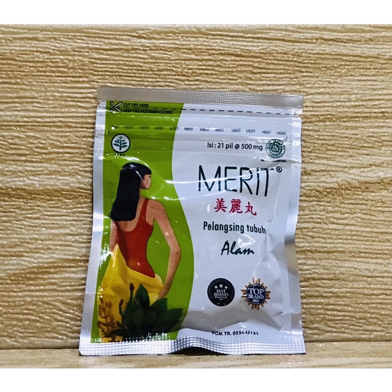 MERIT BODY SLIMMING SACHET | Herbal Penurun Lemak Tubuh | Mepancarkan BAB