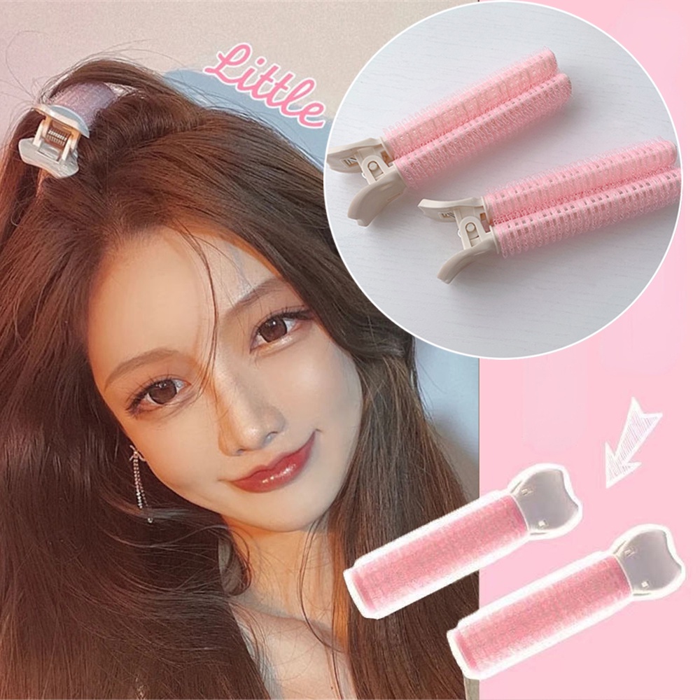 (Aaoottuuoo5.Id) 2pcs / Set Jepit Rambut Poni Fluffy Warna Pink Untuk Wanita