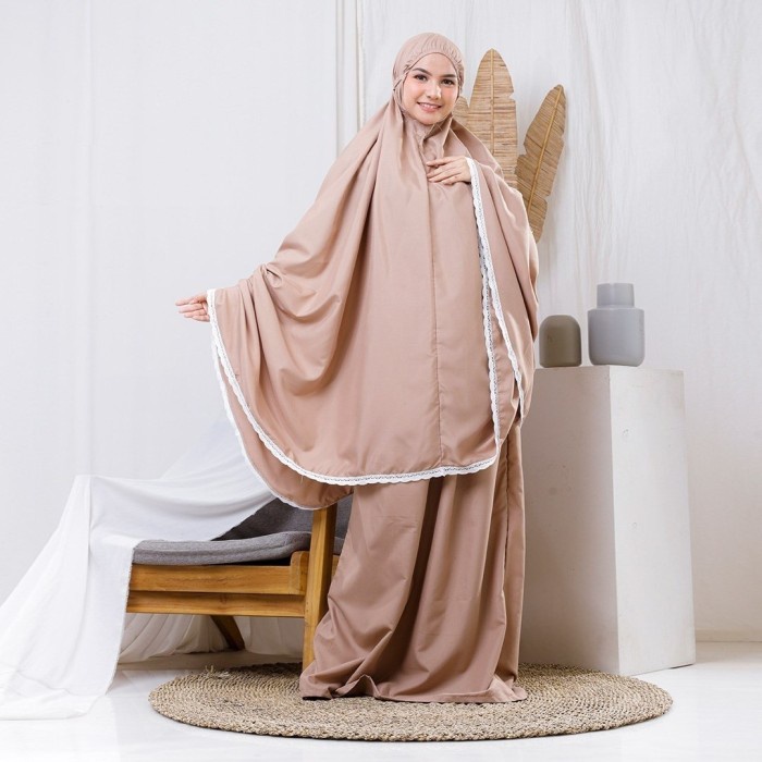 MUKENA- DIONISIA RAVEENA MUKENA TRAVELING DEWASA MODEL POUCH TERBARU - COKSU, ONE SIZE -MUKENA.