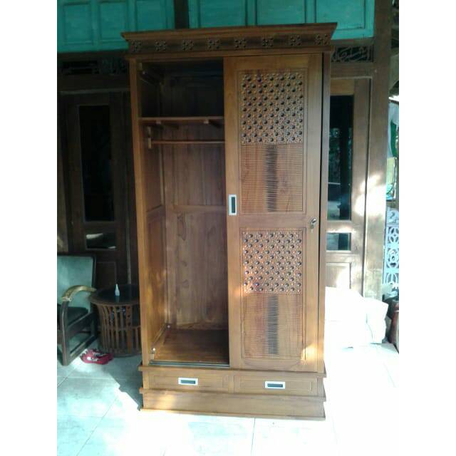 Lemari sliding jati, lembaga sliding minimalis, lemari sliding murah
