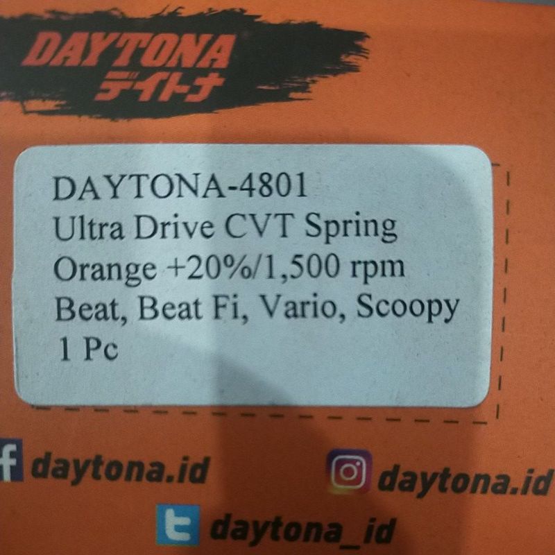 DAYTONA PER CVT 1500 RPM VARIO 110 BEAT FI SCOOPY FI SPACY 4801