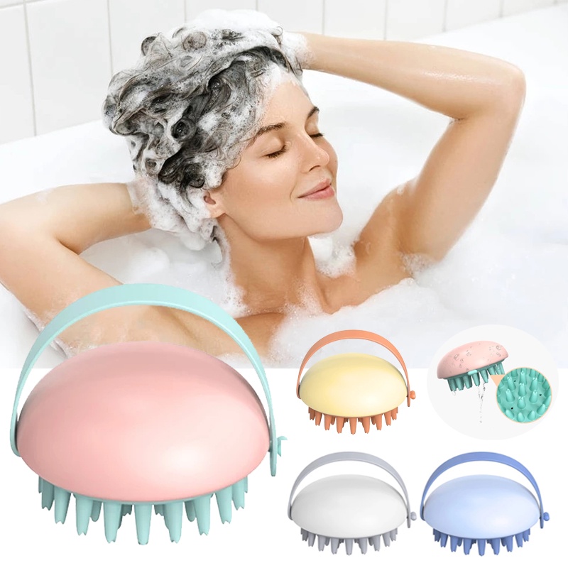 [ Mutifunctional Silicone Soft Exfoliating Shower Body Brushes ]  [Lazy Hair Washing Massage Comb ]  [Gentle Scrub Massage Skin Bath Brush Suitable for Children Men Women] [Bathing Accessories]