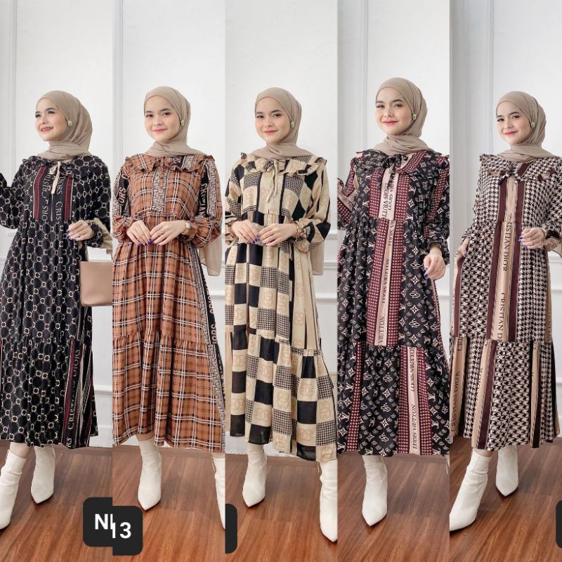 MIDI DRESS CANTIK PREMIUM (NADA MIDI ORI BY HD.ID)