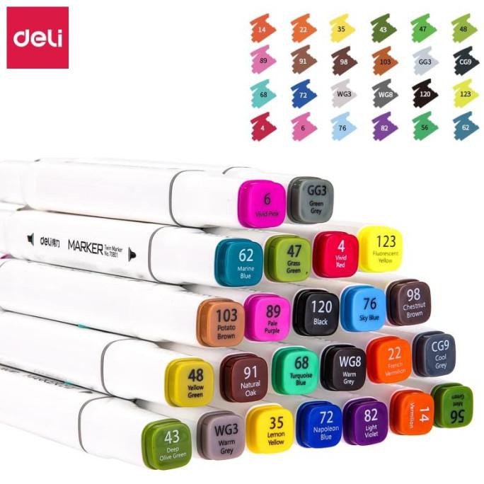 

Sale Deli spidol 24warna dengan ujung Tip ganda Desain profesional 70801-24 - 24 color 70801