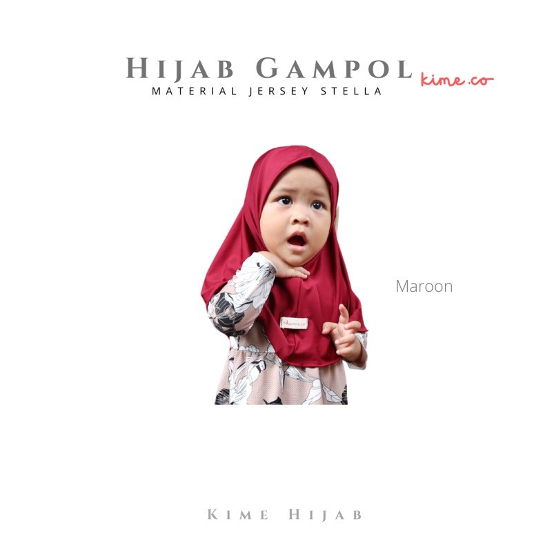 Hijab Anak Murah Syari Polos Hijab Gampol, by kimehijab