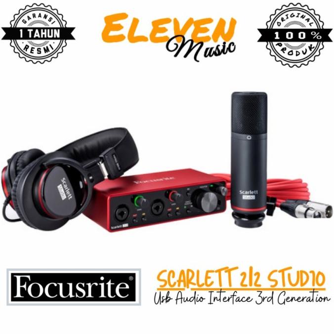 FOCUSRITE SCARLETT 2I2 STUDIO 3RD GEN PAKET SOUNDCARD