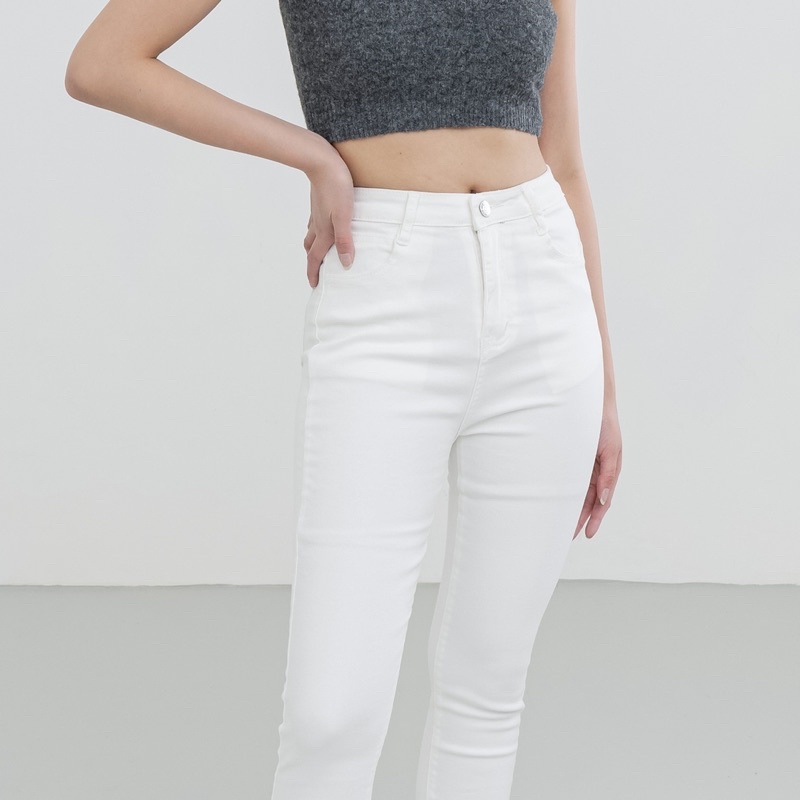 VIERLIN - Jeans 8850 - HW SKINNY WHITE JEANS