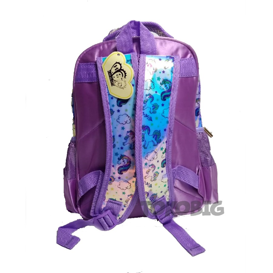 Tas Backpack Sequin &amp; Hologram Tas Sekolah TK Anak Perempuan