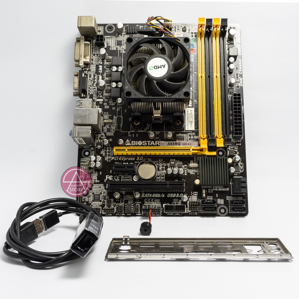 AMD A8 7600 Bonus Motherboard 4 Slot RAM DDR3 Setara i5