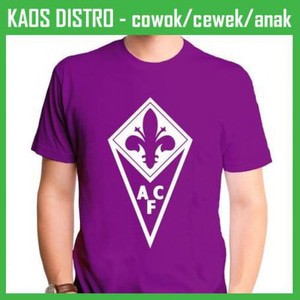 Kaos Tshirt Baju Combed 30S Distro LOGO FIORENTINA