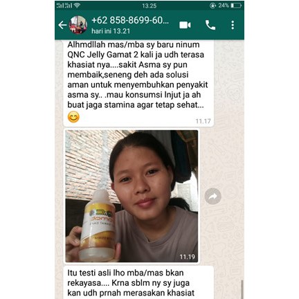 Obat Herbal Asma Sesak Nafas/Napas Aman Untuk Anak Dan Dewasa Tanpa Efek Samping Qnc Jelly Gamat 300 ML