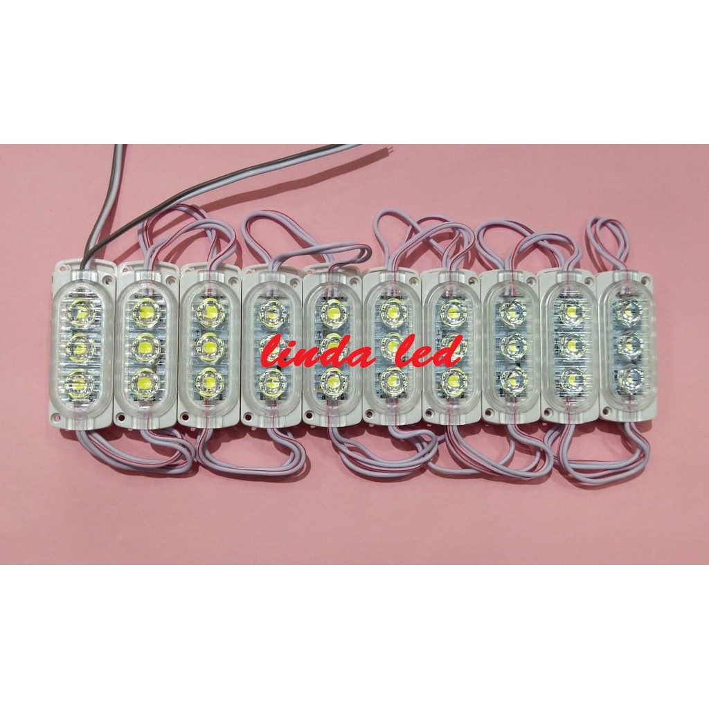 LAMPU LED STRIP MODUL 3MATA SMD 6023 2835 24VOLT ULTRASONIC VARIASI MOBIL KOLONG MOTOR ETALASE