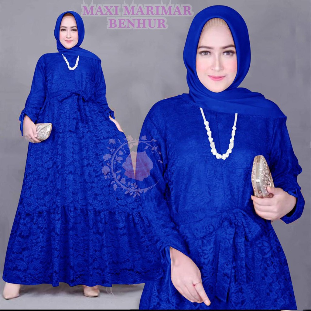 GAMIS BRUKAT 5XL 4XL original MARIMAR / PAKAIAN PESTA / GAMIS / DRESS GAUN JUMBO