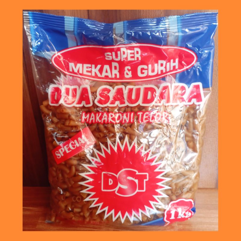 

Makaroni mekar mentah 1kg (makaroni dua saudara)