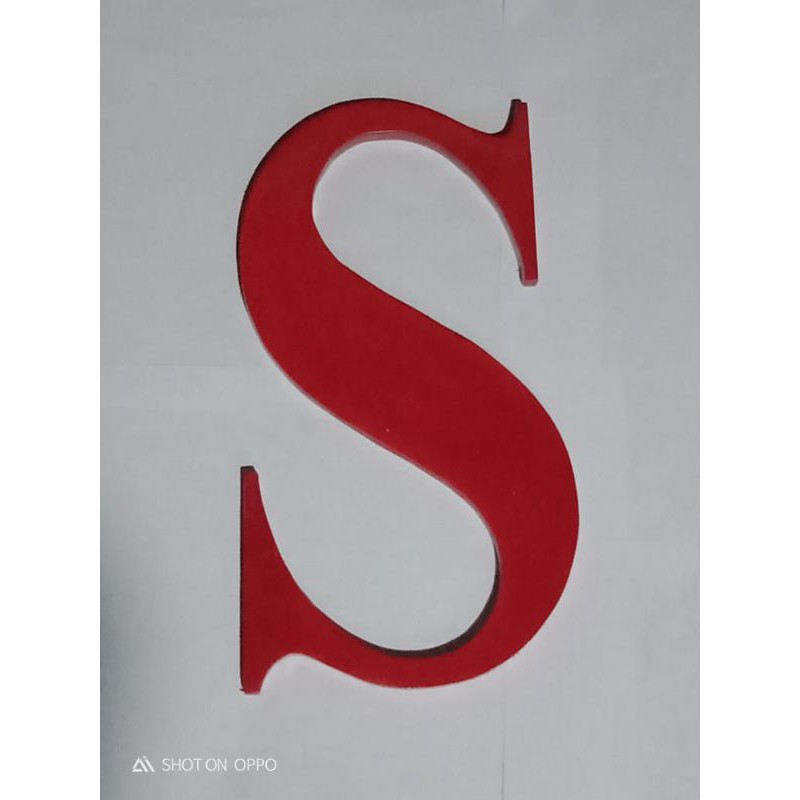 Huruf Timbul kayu mulltiflex /plywood 27 x 20 cm