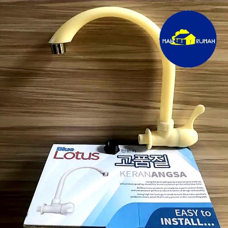 KRAN AIR ANGSA PVC Plastik Keran Dapur Bak Cuci Piring 1/2&quot; 3/4&quot; - LOTUS