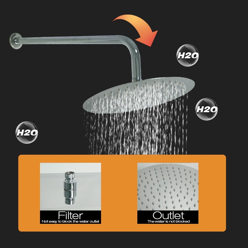 Kepala Shower Bulat Rain Head shower Bulat 8 inch