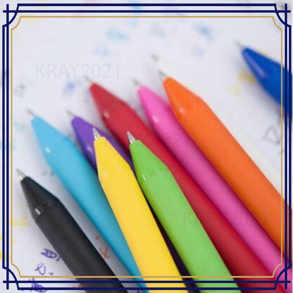 PURE Candy Gel Pen Pena Pulpen Bolpoin 0.5mm 10PCS (Colorful Ink)