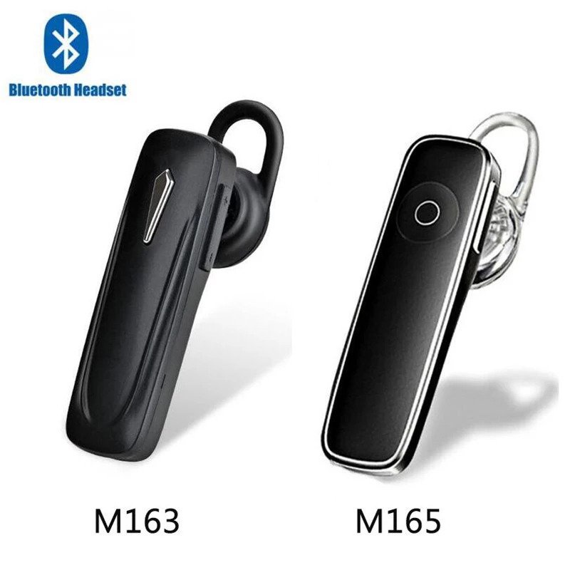 Earphone Wireless Bluetooth Mini Headset M163 M165 Earbud Headphone BONUS Earhook Ear Hook Kabel Charger